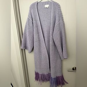 NWT Anthro multicolor fringe kimono duster